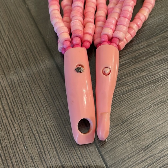VTG Gerda Lynggaard Monies 5-Strand Dyed Pink Horn Bone Beads Runway Necklace - Picture 10 of 17